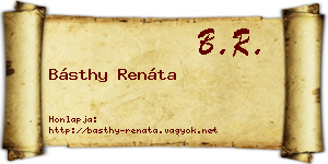 Básthy Renáta névjegykártya